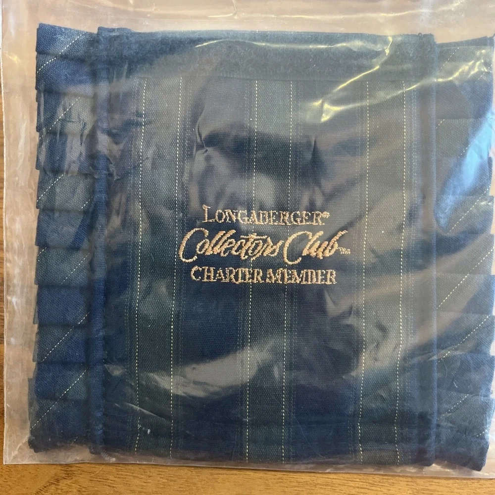 Longaberger Collector's Club Charter Member Handle Gripper & Handle Tie NEW